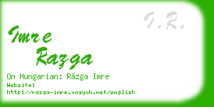 imre razga business card