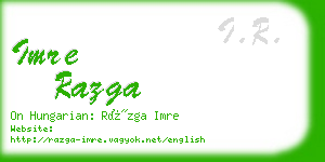 imre razga business card